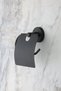 Black Long Towel Holder/Tissue Roll Holder/Bathrobe Hanger/Toothbrush Holder 4-Piece Bathroom Accessory Set - 3