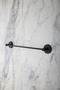 Black Long Towel Holder/Tissue Roll Holder/Bathrobe Hanger/Toothbrush Holder 4-Piece Bathroom Accessory Set - 2