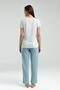 Viscose Single Jersey Woven Summer Pajamas Set with Pocket Detail - 5