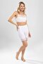 Women's Cotton Above Knee Laced Thick Combed Cotton Underwear Tights White