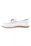 600-23y Women's Sewing Detailed Metal Buckle Loafer Shoes - 3
