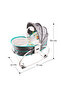 6 - in - 1 Cozy Rocker Bassinet with Wheels, Awning & Mosquito net - Green - 8