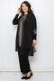 Stone Print Detailed Double Suit Black Tbs952 - 5