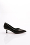 Black Patent Leather Women's Low Heeled Shoes
