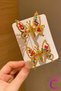 Set of 2 Retro Swinging Butterfly Hairpins - Gold Metal, Moving and Bead Detail Hair Clip - 3