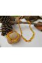 Drop Amber Bright Caramel Color Baby Necklace Baroque 33 cm - 4