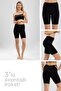 Women's Cotton Above Knee Combed Cotton Underwear Leggings 3-Pack Black
