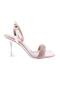 5161-1-23Y Women's Silver Stone Ankle Strap Heeled Shoes