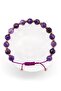 Amethyst Natural Stone Macrame Knitted Bracelet Faceted Cut
