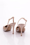 5032 Women's Front Stone Evening Dress Shoes Skin Satin - 3