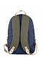 Double Compartment Unisex School Backpack Khaki-Dark Blue / 03859 - 4