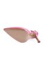 Women's Ankle Strap Thin Heeled Shoes Fuchsia Wrinkled Patent Leather 31262821 - 5