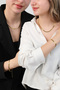 Steel Italian Crushed Chain Necklace and Bracelet Set - Lover & Friend Combination