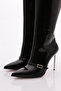 2204 Black Patent Leather Wrinkled Women's Boots - 4