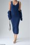 Indigo Women's Knitwear Set - Sling Dress and Cardigan - 2