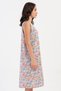 Women's Large Size Wide Strap Zippered Gray Melange Home Dress C4T9N1O804 - 3
