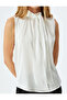White Satin Blouse For Women - 5