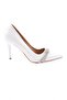 Kn-02-23Y Women's Silver Stone Banded Evening Dress Shoes White