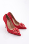 Women's Heeled Shoes Red Calfskin 56523557 - 2