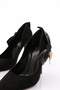 4537 Women's Heeled Shoes Black Calf - 4