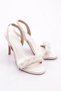 White Stone Chain Women's Evening Dress Shoes - 414121085 - 2