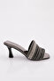 Women's Stone Striped Slippers Platinum Mirror 352112182674