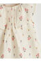 Lcw Baby Ecru Crew Neck Floral Baby Girl Blouse and Shorts 2Pcs - 6