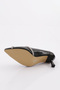 Fb-46 Women's Silver Stone Banded Heeled Shoes Black Crinkled Patent Leather - 5