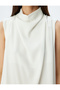 White Sleeveless Blouse For Women - 5