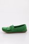 Women's Tassel Detailed Loafer Shoes Green Suede Genuine Leather - 3