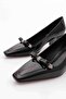 0700 Women's Heeled Shoes Black Patent Leather - 4