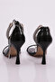 4607 Women's Single Striped Ankle Tie Heeled Shoes - 3