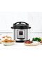 Nutricook Smart Pot Eko, 1000 Watts - 9 In 1 Instant Programmable Electric Pressure Cooker, 6 Liters, 14 Smart Programs, Brushed Stainless Steel/Black, 2 Years , Silver/Black - 4