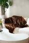 Plush Cover Non-Slip Sofa Cover Tibetan Sofa Cover 150 X 100 Brown Walnut - 4