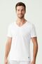 US Polo Assn90001 Men's King Size 2-Piece V-Neck T-Shirt-White - 2