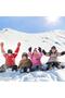 13-16 Years Old Children's Fleece Black Snow Gloves - 3