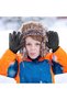 13-16 Years Old Children's Fleece Black Snow Gloves - 4