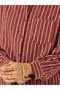 Oversized Striped Collared Shirt - 4
