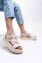 Dhorekh Women's Sandals 00121010 Beige - 4