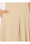 Solid Sleeveless A-Line Midi Dress - 4