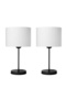 White Lampshade Bedroom Living Room Modern Stylish Table Lamp