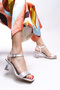 Ameradyl Women's Evening Dress Heeled Shoes 0012248 Silver Satin - 4
