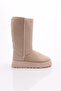 Women's Fur Detailed Boots Beige