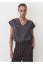Studded V-Neck T-Shirt