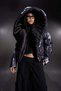 Women's Black Coat 16112