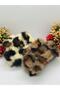 Leopard Feather Plush Latch Buckle Clamp Hair Clip (2 Pieces)