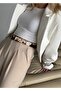 Suni Cow Leather, Silver Buckle Belt 100 cm - 3