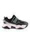 Women's Mega Thick Sole Glittery Velcro Sneakers Shoes Black Multi 762513138