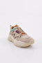 65142 Women's Lace-Up Thick Sole Sports Shoes Beige Multi - 2