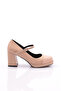 Beige Women's Heeled Shoes - 4637535